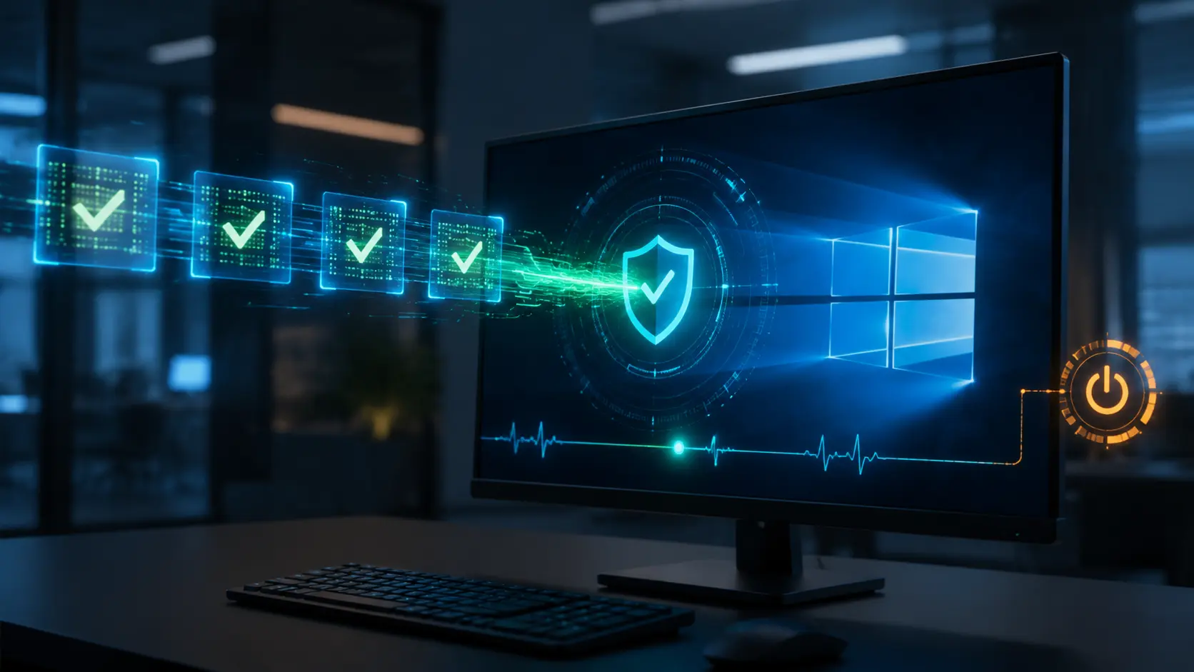 Aggiornamento Windows applicato mentre un computer resta operativo